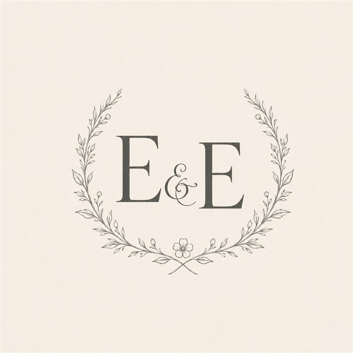 Elif ve Emre'nin E & E monogramı
