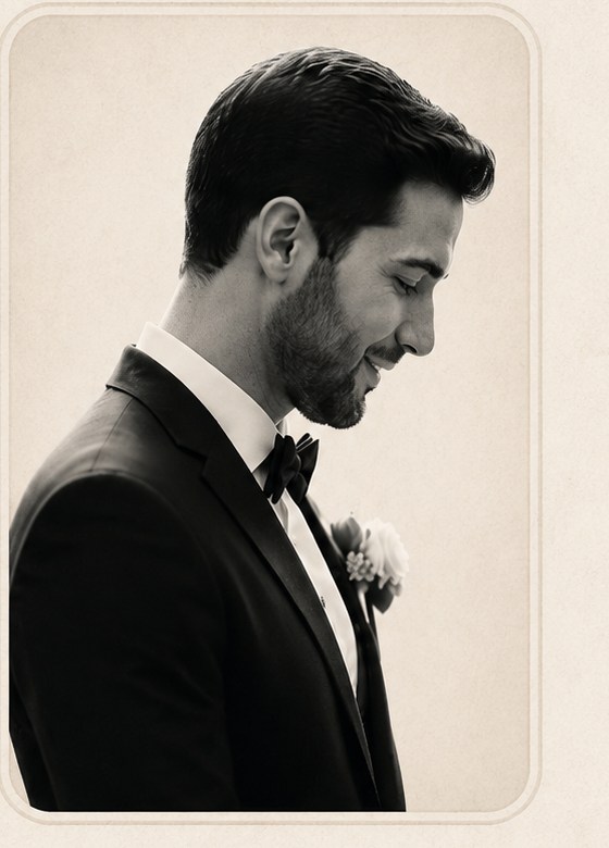 Damat Emre'nin siyah-beyaz portresi